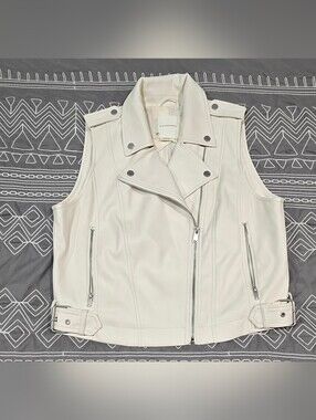 Anthropologie Cropped Moto Vest Size Small